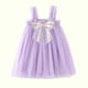 thumbnail image 4 of Vestido de tul con tutú para niñas pequeñas, sin mangas, de malla, con lentejuelas, estrellas y tirantes de arcoíris, para fiesta de cumpleaños, de princesa, de 6 a 5 años, 4 of 8