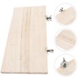 thumbnail image 3 of Plazo de hámster de madera Plataforma de tumba de indias de madera Junta de hámster Hámster Cage Toy Hámster Base, 3 of 7