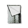 thumbnail image 2 of Abstract Soft Flannel Fleece Throw Blanket, Mosaic Pattern Green and White Tones Geometric Graphic Pixelated Texture, Cozy Plush for Indoor and Outdoor Use, 50" x 60", Multicolor, by Ambesonne, 2 of 5