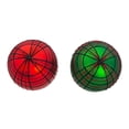 thumbnail image 4 of Kurt Adler 80 MM Red and Green Plaid Glitter Balls, 6-Piece Set, 4 of 4