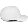 thumbnail image 3 of Daxton Premium Mid Profile Hat Semi Curved Visor White Cap Black Gold Gothic Embroidered, Number 2, 3 of 4