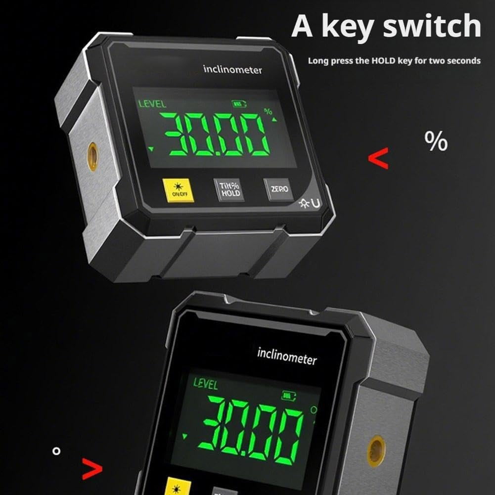 2026 New Digital Laser Angle Finder Protractor Tool, Magnetic Table Saw Angle Finder Tool, Level Box For Hanging, Led Display, Accuracy ± 0.2 °