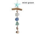 thumbnail image 2 of Floating Wood and Sea Glass Hanging Ornament Coastal Ocean Wall Art for Indoor Home Decoration 10x4 Inch Green, 2 of 9
