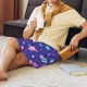thumbnail image 5 of Balery Space Pantalones cortos de pijama de punto de algodón para hombre con cinturilla y bolsillos-Large, 5 of 6