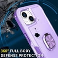 thumbnail image 3 of Funda con soporte de anillo para iPhone 14, protección total, compatible con soporte magnético para coche, resistente a arañazos, 3 of 5