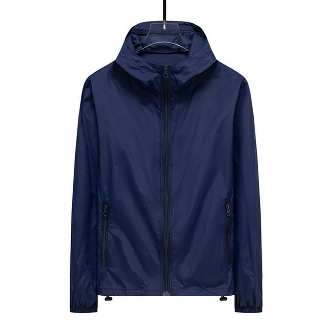 Chaqueta impermeable con capucha para hombre, abrigo deportivo unisex, cortavientos ligero