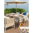 thumbnail image 6 of 54x80 Inch Outdoor Tablecloth with Umbrella Hole Zipper Rectangle Brown Palm Trees Rectangular Tablecloths Outside Waterproof Tropical Summer Botanical Seaside Patio Table Cloth Cover for Picnic, 6 of 8