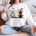 thumbnail image 5 of Black Cat Pumpkin Ghost Halloween Cat Mama – T-Shirt / Hoodie / Sweatshirt – Halloween Theme – Cat Lovers or Costume Parties, 5 of 6