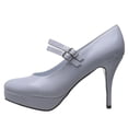thumbnail image 2 of Ellie Shoes E-421-Jane 4" Heel Double Strap Mary Jane Womans Pump 5 / White, 2 of 8
