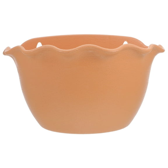 NICEXMAS 1Pc Wall Hanging Planter Brown Semicircle Indoor Outdoor Durable Garden Flowerpot
