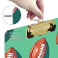 thumbnail image 6 of FORMRS Acrylic Clipboard with Low Profile Clip Standard A4 Letter Size, 12.5" x 9", Brown American Footballs, 6 of 8