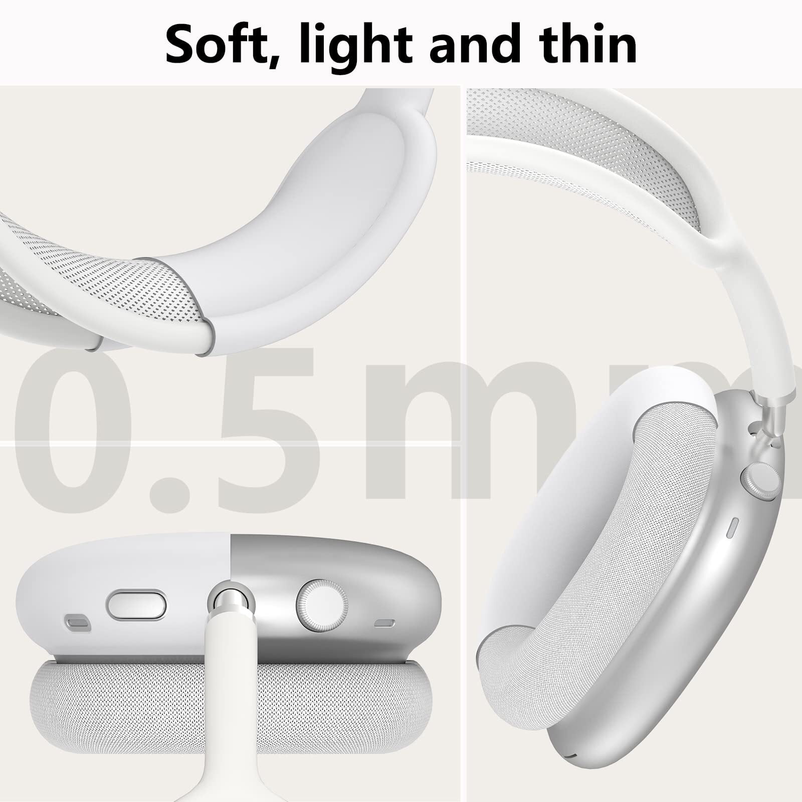 JoyGrow AirPods Max Anti-Scratch Headphone Case, White