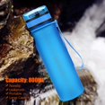 thumbnail image 2 of Botella de agua portátil para deportes al aire libre, 800ml, a prueba de fugas, para ciclismo, senderismo, viajes, taza para beber (azul), 2 of 8