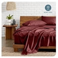 thumbnail image 2 of Full XL Sheet Set - Luxury 1800 Ultra-Soft Microfiber Full Extra Long Sheets - Double Brushed - Deep Pockets - Easy Fit - 4 Piece Set - Bed Sheets (Full XL, Heathered Rose), 2 of 8