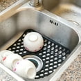 thumbnail image 4 of Ludlz Drain Pad Reusable Quick Drying Hollow Silicone Kitchen Bar Sink Protective Anti-slip Dish Drain Mat for Daily Use, 4 of 8