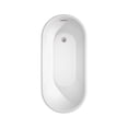 thumbnail image 4 of Ursula 59" Freestanding Bathtub in White with Floor Mounted Faucet, Drain and Overflow Trim in Brushe, 4 of 7