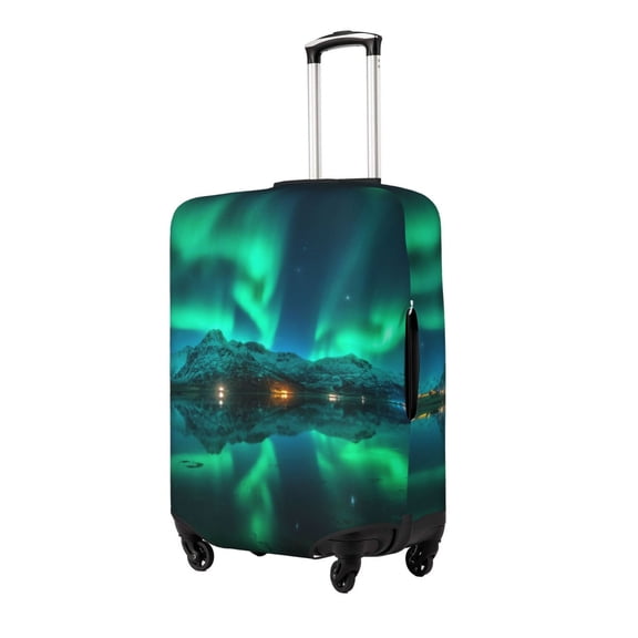 Rateoe Northern Lights Printed Luggage Cover, Suitcase Protector Fits 18-32 Inch Luggage-Small
