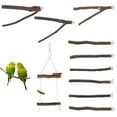 thumbnail image 1 of EUWBSSR Perchas para Pájaros de Madera Natural, Palo de Pie para Pájaros, Plataforma de Soporte para Perchas de Loro, Juguete de Ejercicio de Madera para Escalar, Juguete para Moler Patas, Accesorios, 1 of 10