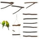 thumbnail image 1 of EUWBSSR Perchas para Pájaros de Madera Natural, Palo de Pie para Pájaros, Plataforma de Soporte para Perchas de Loro, Juguete de Ejercicio de Madera para Escalar, Juguete para Moler Patas, Accesorios, 1 of 10