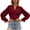 Wine, variant on Black Tops for Women Plus Size Western Sweatshirt for Women Lace V Neck Long Sleeve Chiffon Shirt Tops