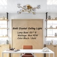 thumbnail image 3 of Claxy 8-Light Gold Semi Flush Mount Light with Clear Grystal Glass Shade, 3 of 6