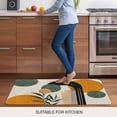 thumbnail image 5 of Boho Middle Century Door Mat&nbsp;Indoor Outdoor Entrance,Non Slip Small Rug for Kitchen Bathroom Entryway Rug,Abstract Orange Geometric Leaves Washable Doormat Floor Mat 18x30 Inch, 5 of 8