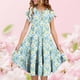 thumbnail image 3 of Odeerbi 6-15 Años Niñas Vestido de Pascua de Línea A Manga de Ruffle Conejo Estampado Floral Vestido En Capas Vestido de Fiesta de Vacaciones de Verano, 3 of 6