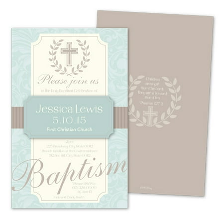 Personalized Baptism Invitation Free 8