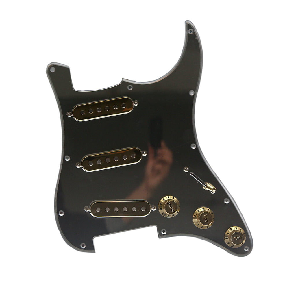 1PLY Transparent Prewired Mirror Loaded Pickguard Für Eine E Gitarre 