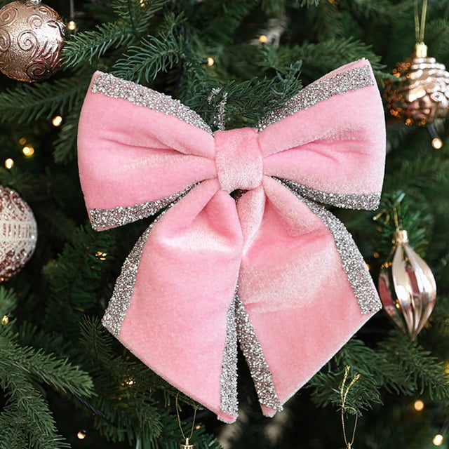 PEONAVET Christmas Bow Christmas Decoration Bow - Christmas Tree Wreath and Outdoor Decoration - Door Decoration - Christmas Plushs Bow - Party Atmospheres Decoration Props