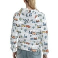 thumbnail image 7 of Daiia Trains And Cactuse Pattern Women's Fashion Hoodies & Sweatshirts with Kangaroo Pocket Hooded Sweatshirt with Eye-catching Drawstrings-Medium, 7 of 7