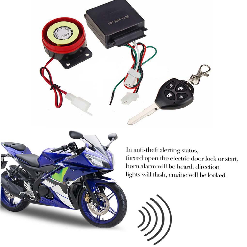 Motorbike Anti-theft Security Alarm System Remote Control Motorcycle Accessories 