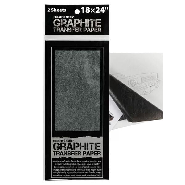 Creative Mark Graphite Transfer Paper - Tattoo Paper Low-Residue  Non-Smearing Multiple Uses Graphite Transfer Paper - Used To Trace, Design,  Sketch Onto Another Surface - [Pack of 2 Sheets] 