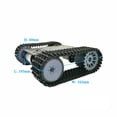 thumbnail image 2 of Graflsoa Arduino-Compatible Metal Robot Tank Chassis with 12V Motors, DIY Assembly Kit, Silver/Black/Blue Options, No Battery Included, 2 of 6