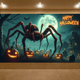 thumbnail image 3 of Haunted House Banner Spider Halloween Banner Scary Pumpkin Design for Halloween Decoration Spooky Party Event, 3 of 9