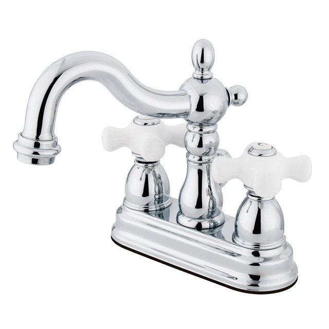 Kingston Brass KS1601PX 4 pulgadas Grifo de baño central cromado pulido