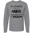 thumbnail image 3 of Inktastic My Grandma is a Nurse and a Hero Long Sleeve T-Shirt, 3 of 5