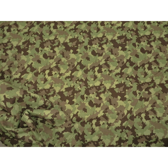 Quilting Cotton Springs Creative Gearhead Camo Green Brown Apparel T41