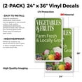 thumbnail image 2 of Vegetables And Fruits (2-PACK) 24" x 36" Vinyl Decals | Sign Insert Peel & Stick Decals Stickers Window Signs, 2 of 2