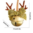 thumbnail image 3 of Christmas Bell Decorations 4.3in Antler Bow Pinecone Bells Mixed Pendant Christmas Tree Window Car Hanging Decoration, 3 of 6