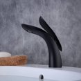 thumbnail image 5 of Grifo monomando para baño, lavabo, orificio único, negro, 5 of 5