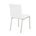 thumbnail image 3 of Set of Two Minimalist White Faux Faux Leather Chairs, 3 of 5
