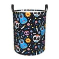 thumbnail image 1 of XMXT Collapsible Laundry Basket, Cartoon Skull Guitar Waterproof Polyester Laundry Hamper, 40L, 1 of 8