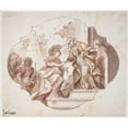 thumbnail image 2 of Johann Georg Bergmüller 23x20 Black Ornate Framed Double Matted Museum Art Print Titled: Visitation (1723), 2 of 5