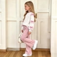 thumbnail image 6 of Kezqiaxn 2 Piece Winter Outfit for Girls Cute Bowknot Pullover Sweatshirt and Flared Pants Matching Sets Teen Girl Clothes Size 5-15, 6 of 8
