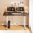 thumbnail image 3 of FunniHomi 60" x 24" Electric Height Adjustable Standing Desk with Hooks, Whole-Piece Desktop Cable Management Tray, and Built-in Power Outlet, Ergonomic Sit-Stand Desk for Home Office(2 Packages), 3 of 10