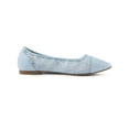 thumbnail image 3 of BLISSFUL STEP Women's Pointed Toe Slip On Mesh Flat Shoes Blue Flower 7.5, 3 of 7