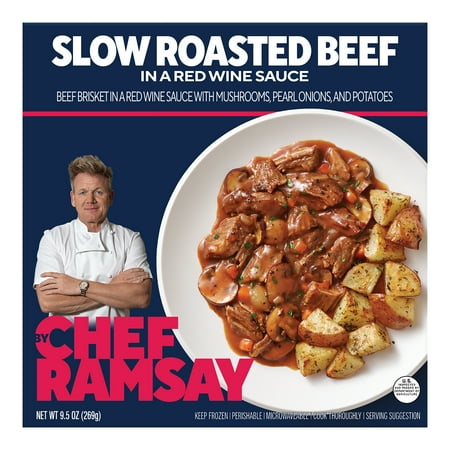 By Chef Ramsay Slow-Roasted Beef in Red Wine Sauce, 9.5 oz Bowl (Frozen)