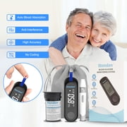 Glucose Monitor, Blood Sugar Monitor Test Kit, 50 Diabetic Test Strips & 50 Lancets, Glucose Meter with Carrying Bag, No Coding Glucometer