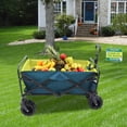 thumbnail image 4 of TOOL1SHOoo Folding Wagon Beach Carts with Big Wheels for Sand, 4 of 8